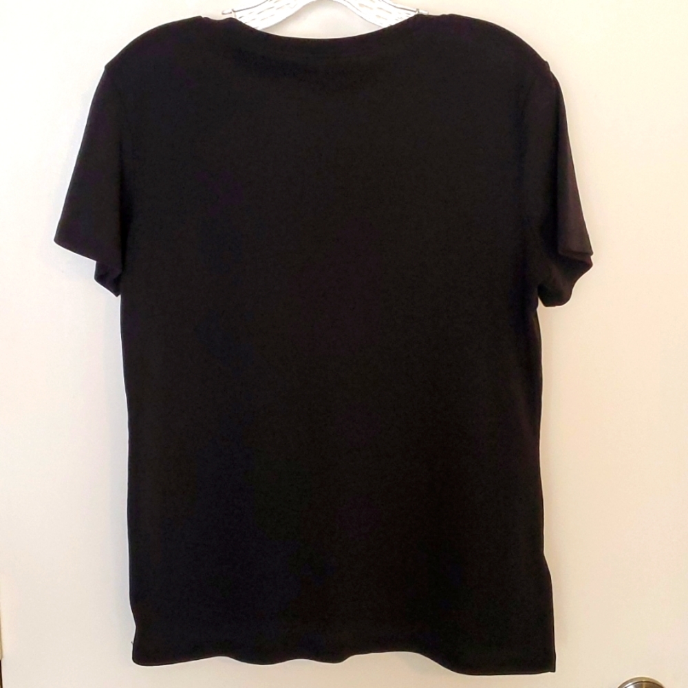 Eddie Bauer Favorite Short-Sleeve V-Neck T-Shirt Black Size Large - Picture 6 of 6
